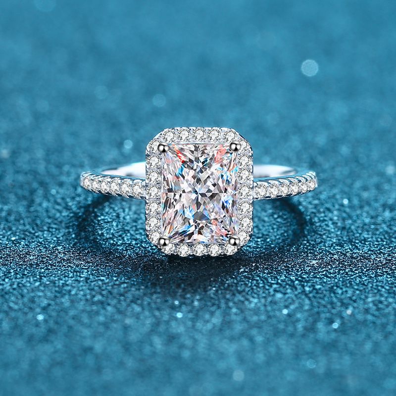 925 Sterling Silver Moissanite Ring