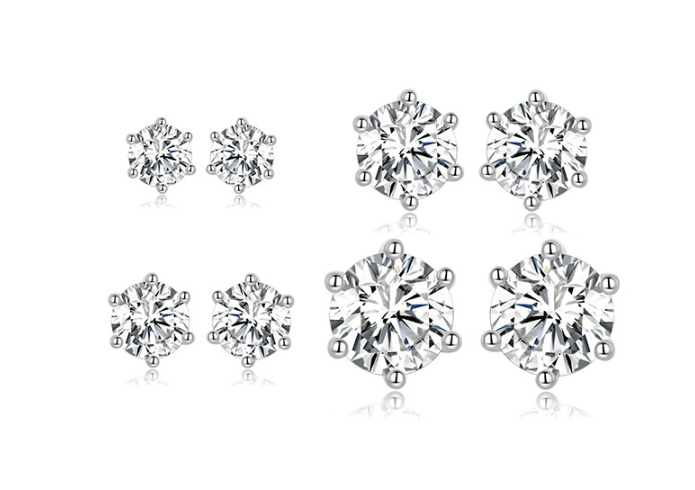 Round Earrings 5   6   7  8mm