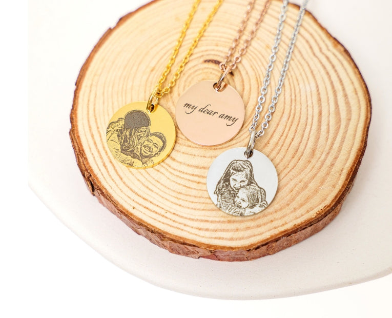 Custom stainless steel photo pendant