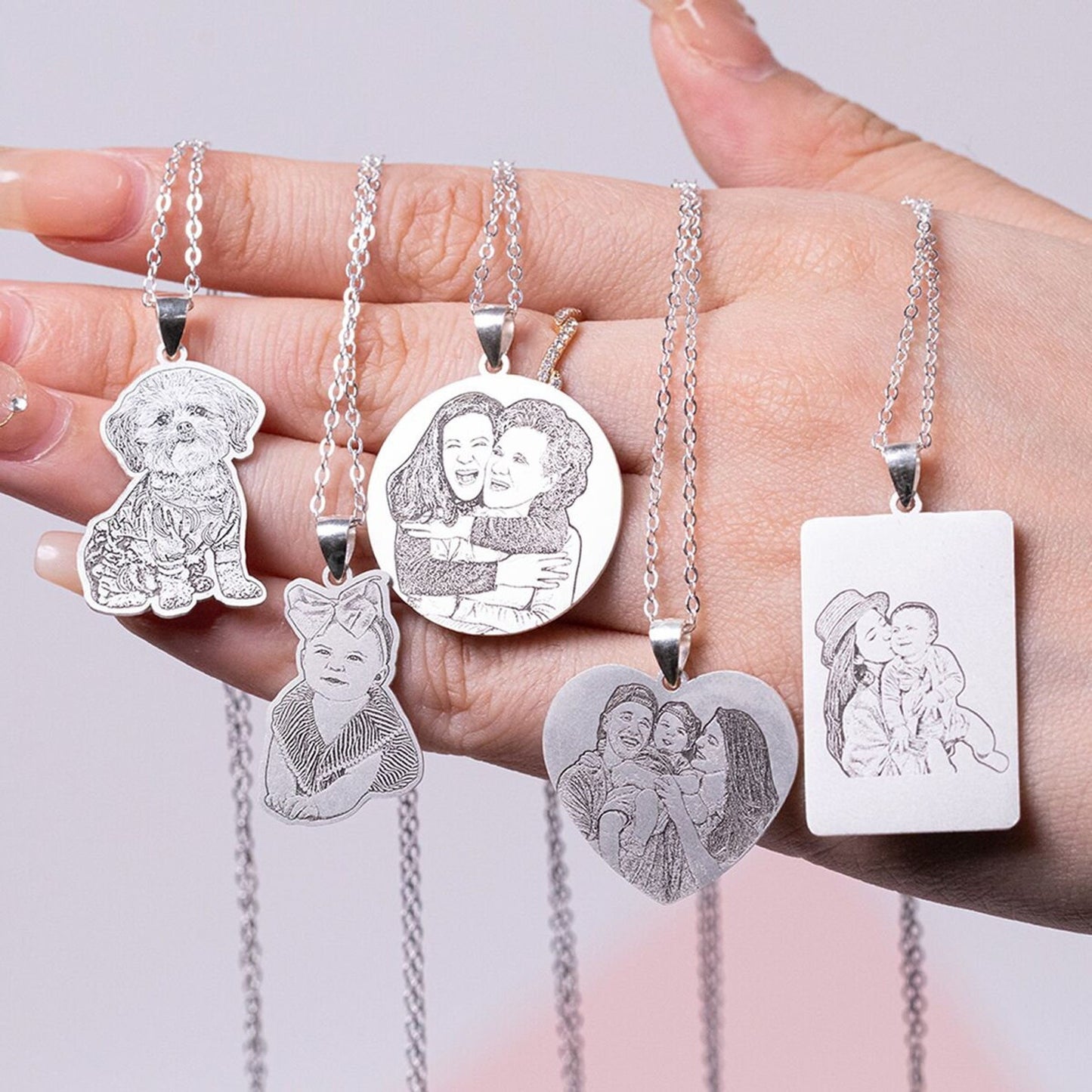 Custom stainless steel photo pendant