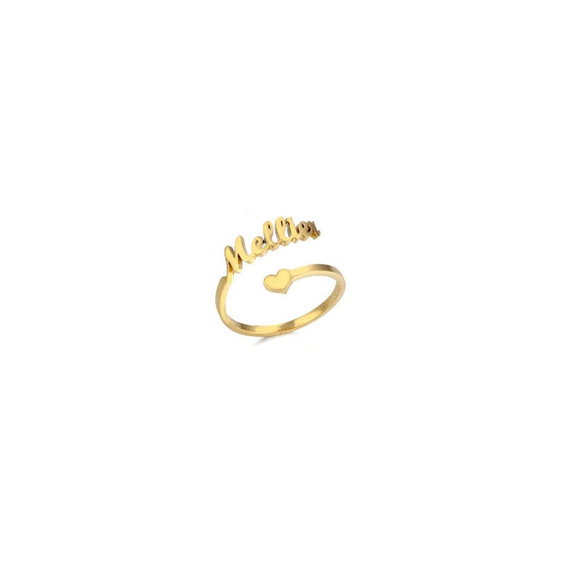 Personalized Name Ring for Women, Custom Promise Ring for Her Adjustable Couples Rings