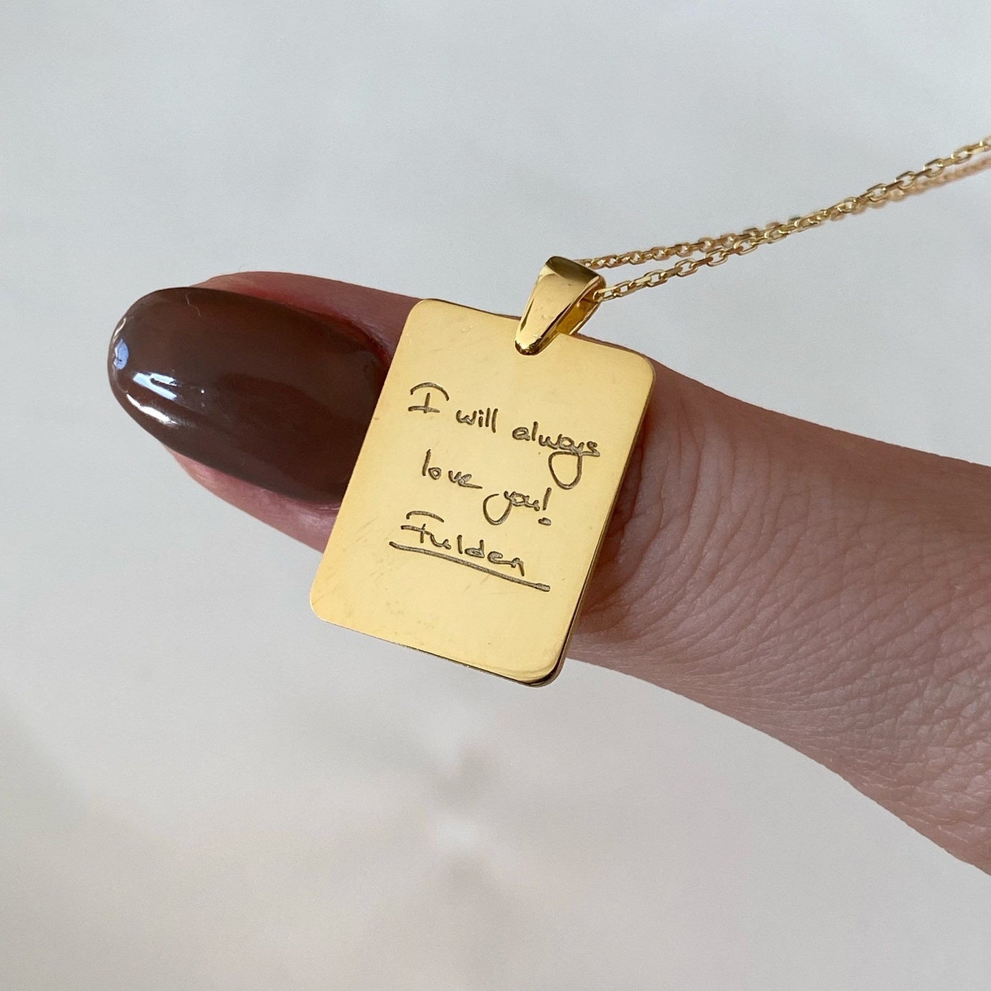 Custom Name Necklace Personalized Handwritten Signature Pendant