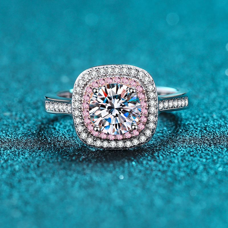 925 Silver Diamond Moissanite Ring