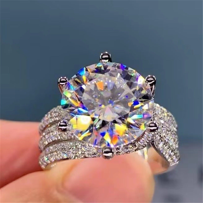 Moissanite Eternity Ring in 925 silver