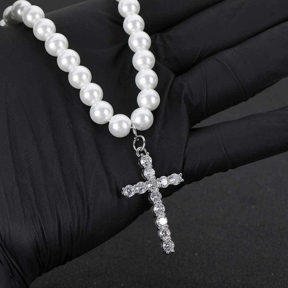 Pearl Cross Chain-6mm 8mm 10mm
