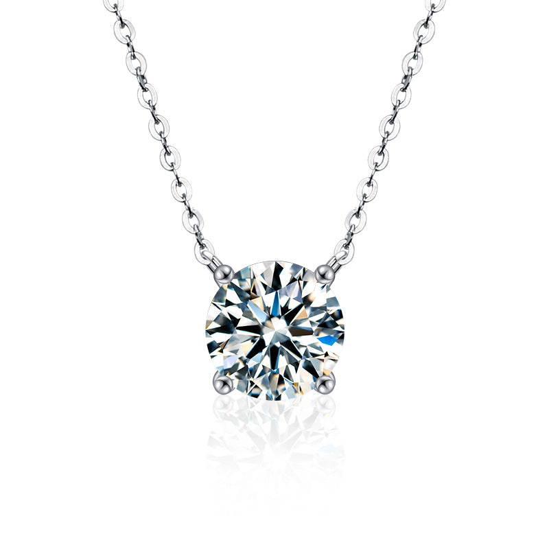 5 6.5 8 9mm 925 silver Moissanite Women's pendant necklace