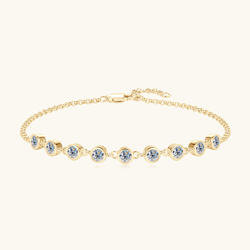 Woman 925 silver 3mm moissanite Bracelet