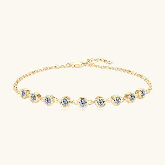 Woman 925 silver 3mm moissanite Bracelet