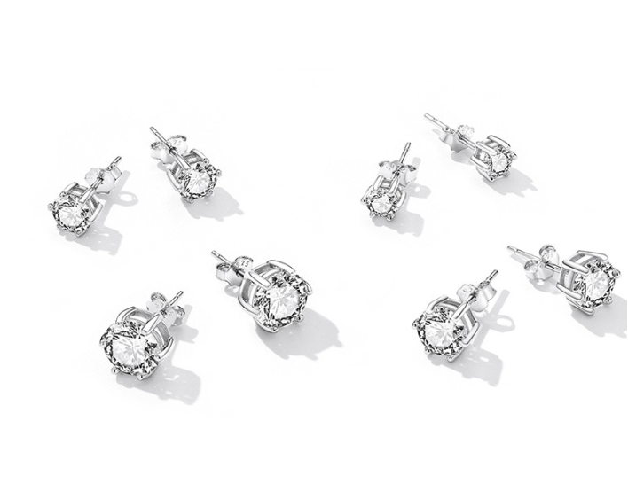 Round Earrings 5   6   7  8mm