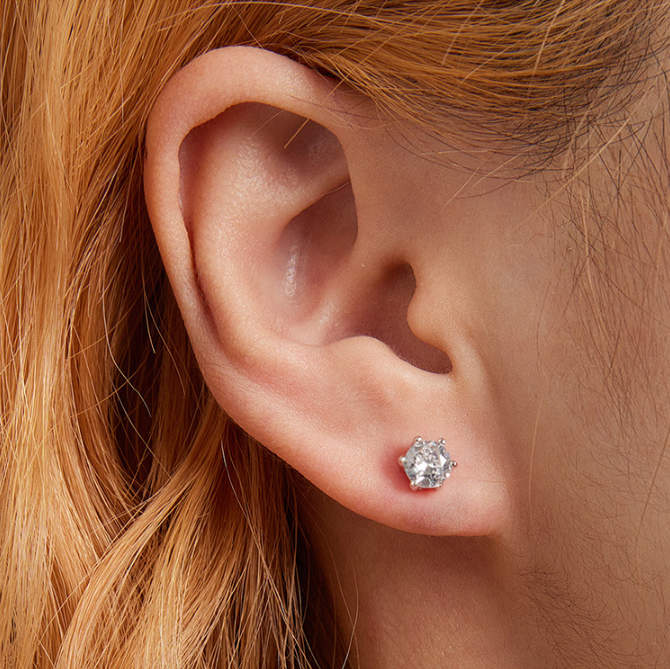 Round Earrings 5   6   7  8mm