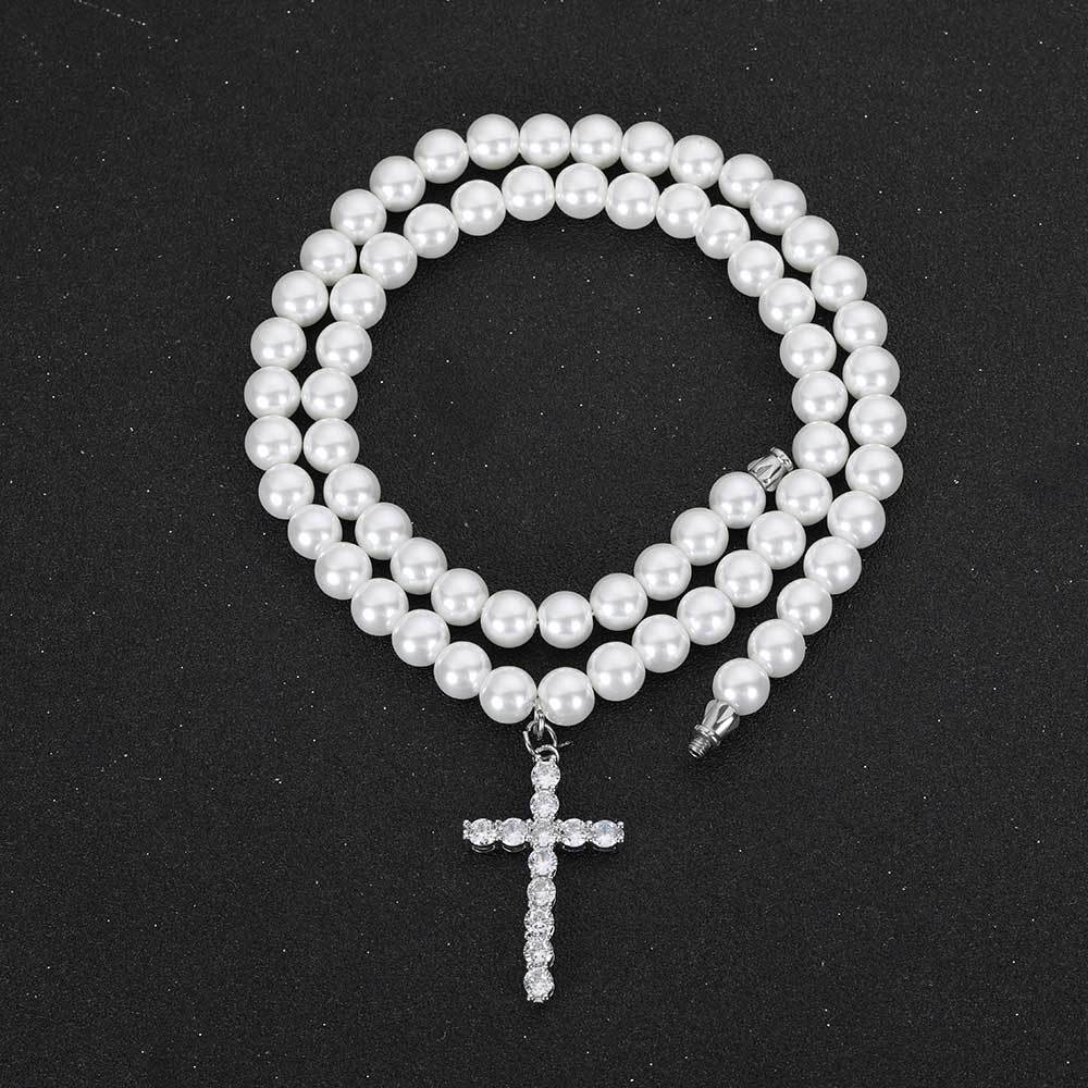 Pearl Cross Chain-6mm 8mm 10mm
