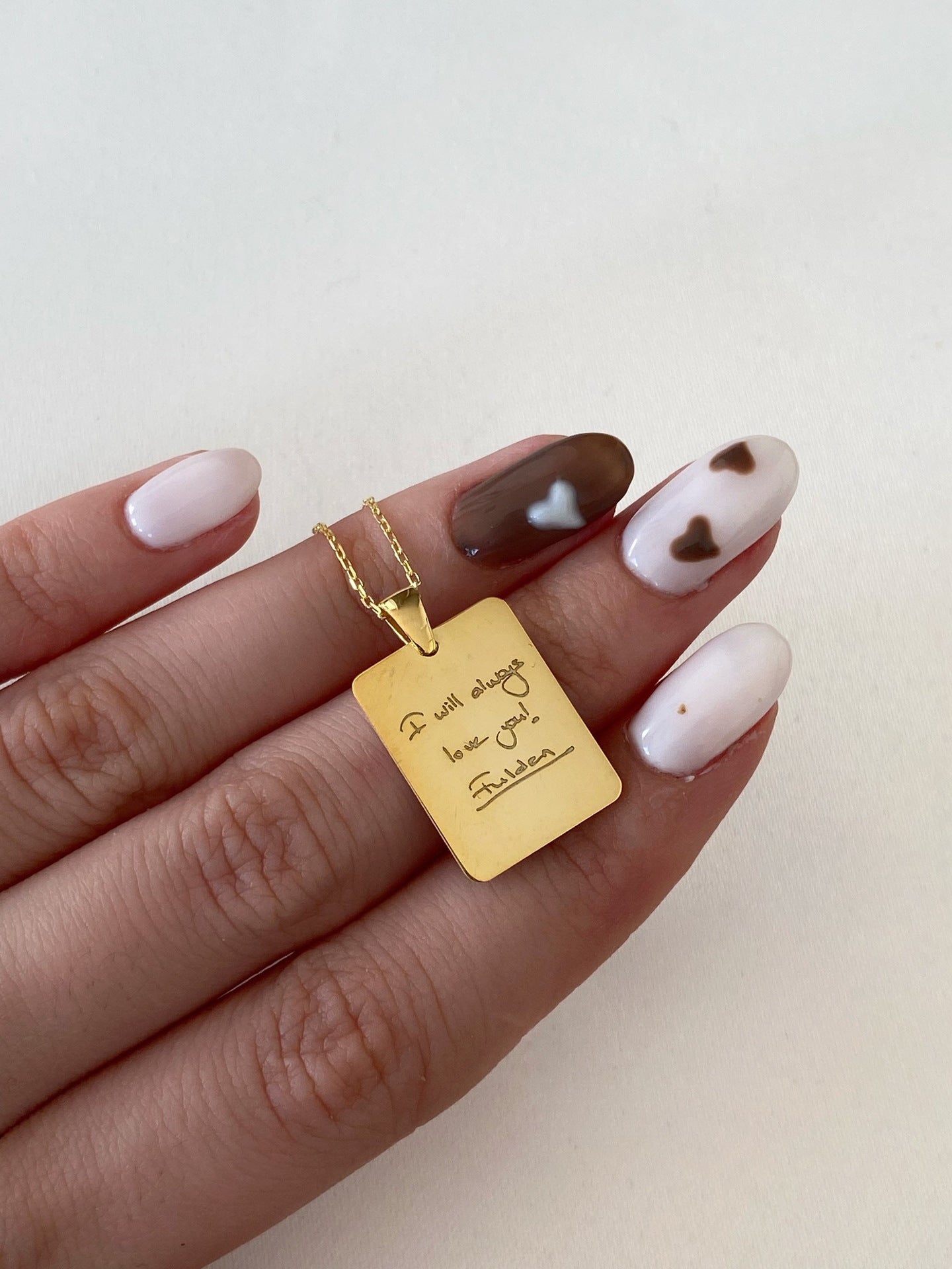 Custom Name Necklace Personalized Handwritten Signature Pendant