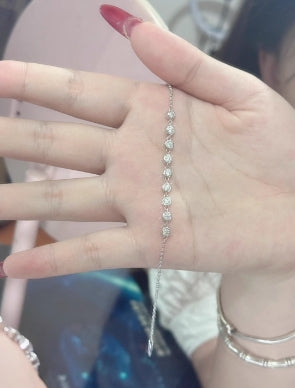 Woman 925 silver 3mm moissanite Bracelet