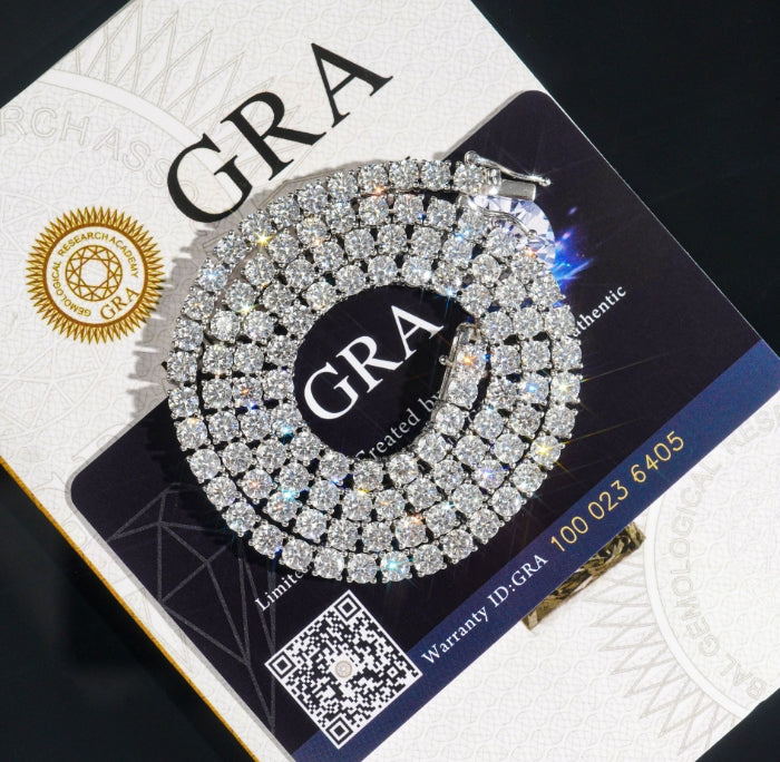 925 silver Moissanite 2 3 4 5mm Tennis chain and Bracelet