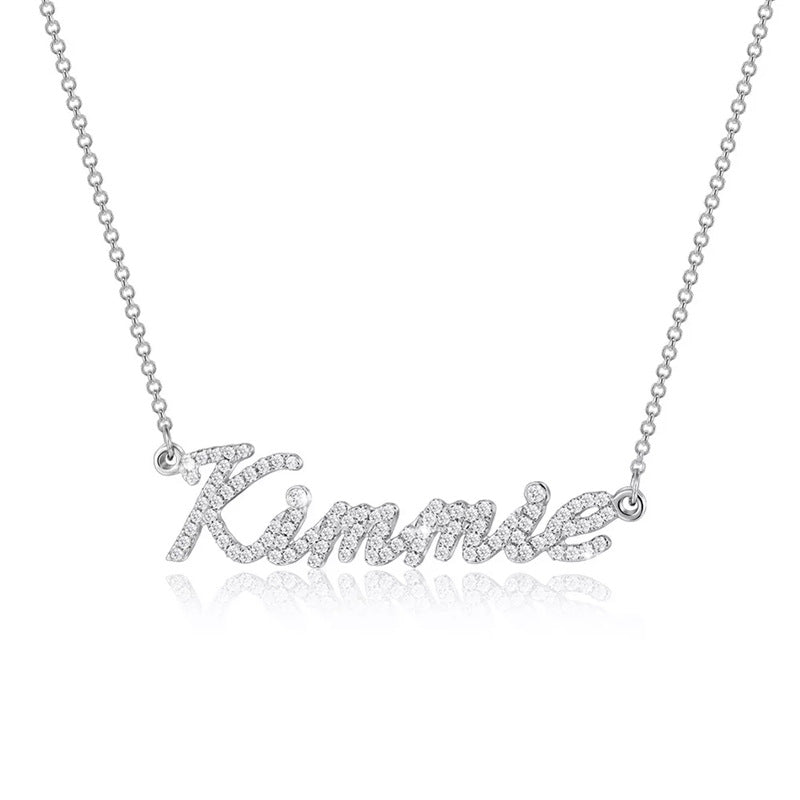 moissanite S925 silver Woman Custom Letter pendant Jewelry