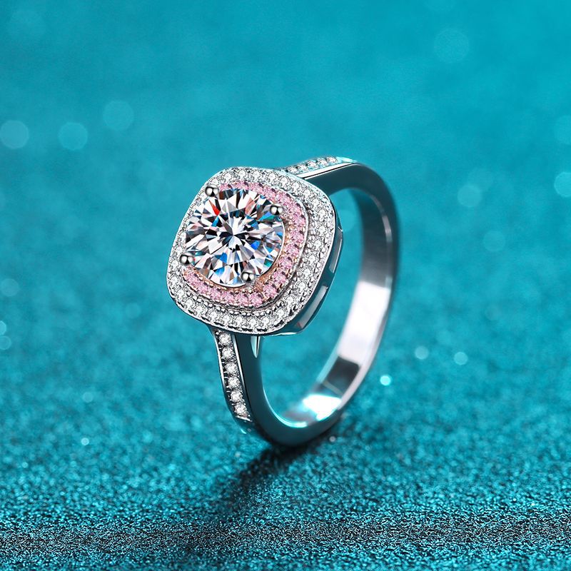 925 Silver Diamond Moissanite Ring