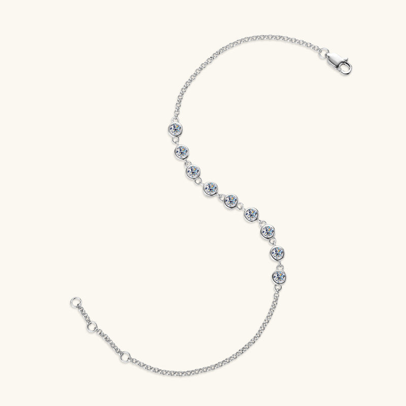Woman 925 silver 3mm moissanite Bracelet