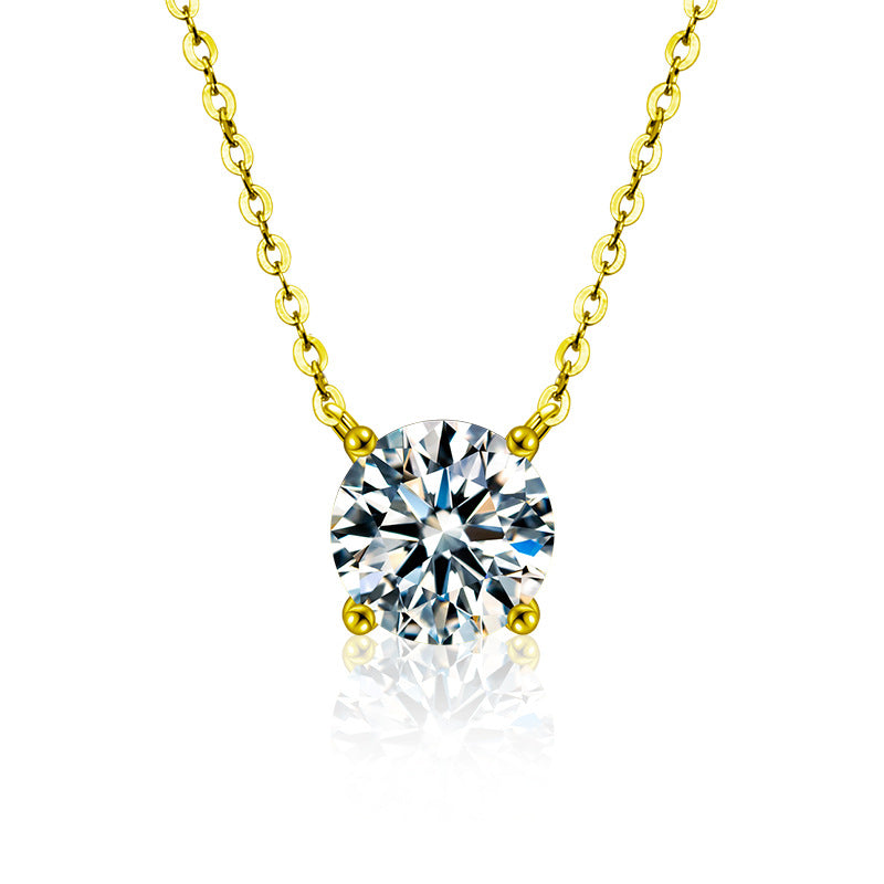 5 6.5 8 9mm 925 silver Moissanite Women's pendant necklace