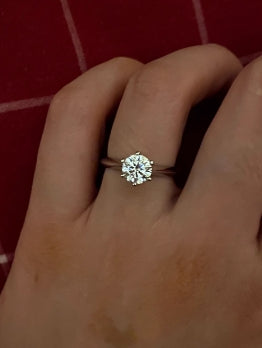 925 Silver Diamond Moissanite Ring