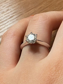 925 Silver Diamond Moissanite Ring