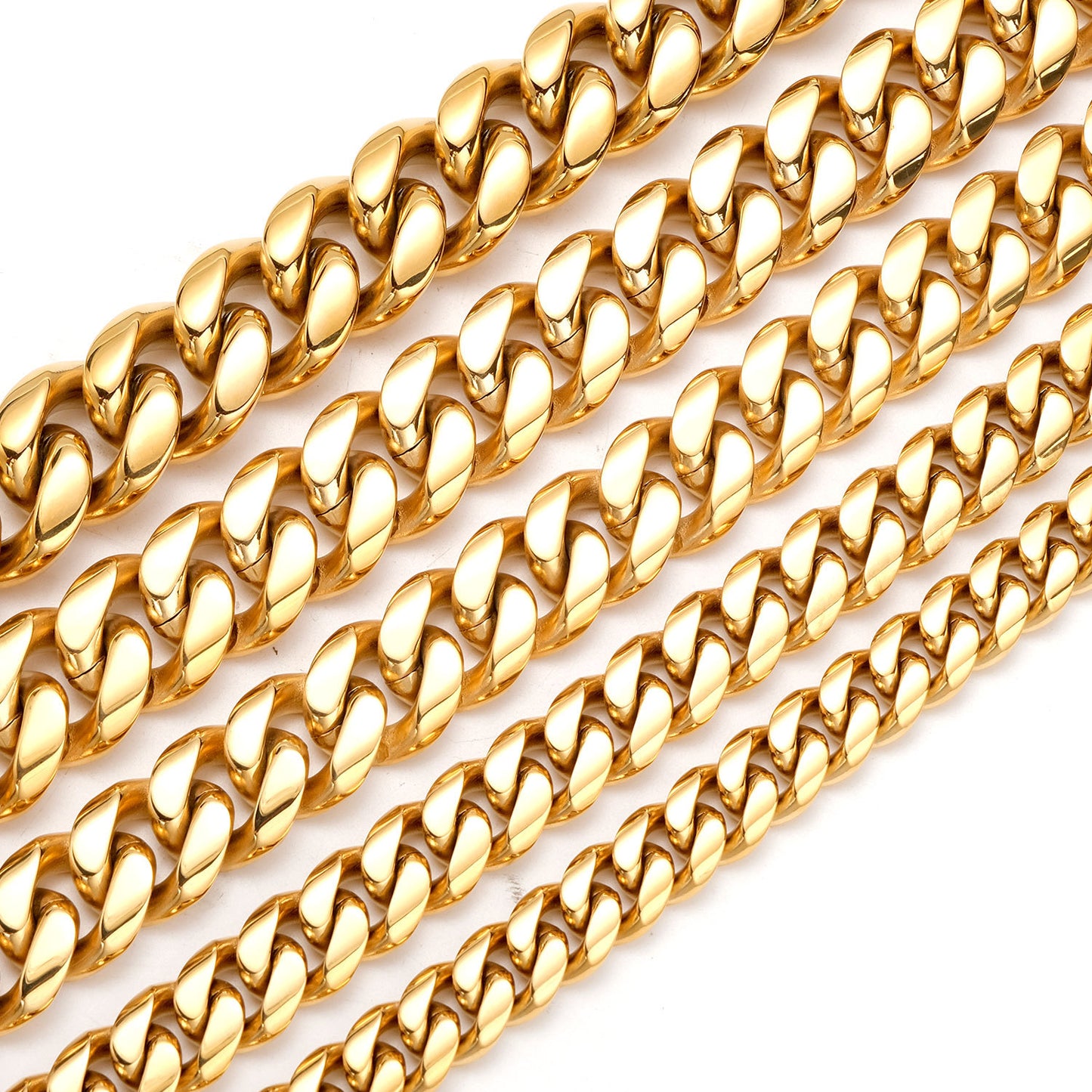 12mm 14mm 18mm 20mm 22mm Miami Cuban Chain 18K Gold
