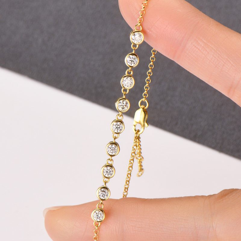 Woman 925 silver 3mm moissanite Bracelet