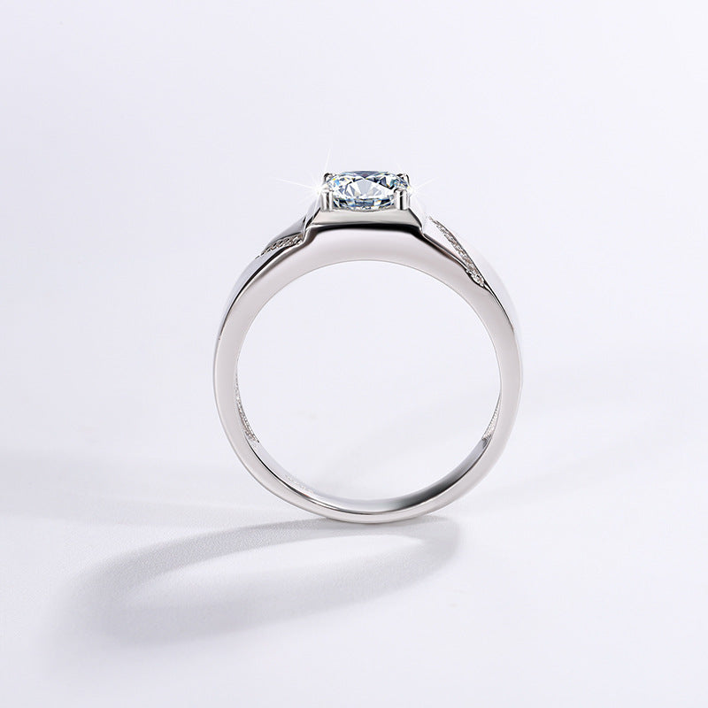 925 Silver Diamond Moissanite Men and women Ring