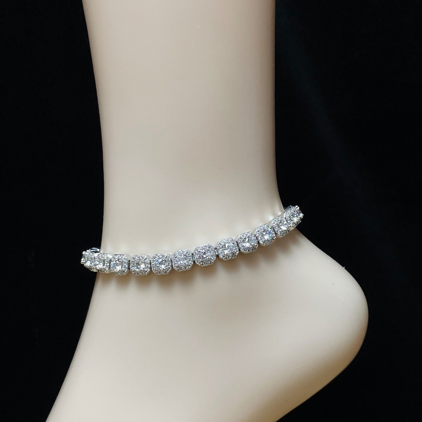 Clustered Tennis Anklets