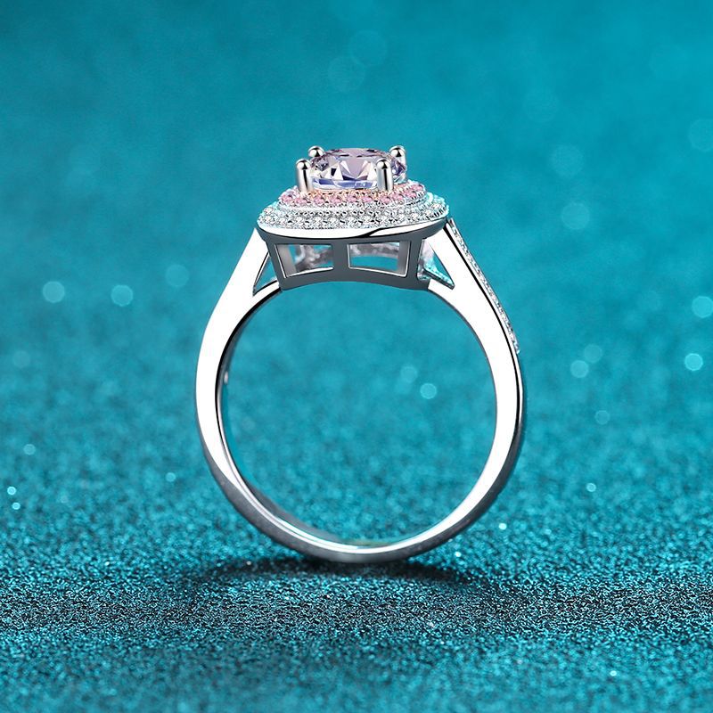 925 Silver Diamond Moissanite Ring