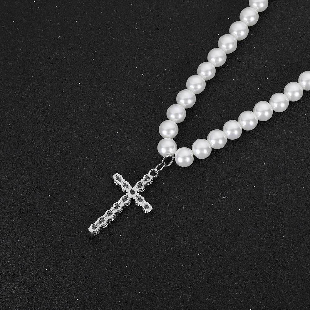 Pearl Cross Chain-6mm 8mm 10mm