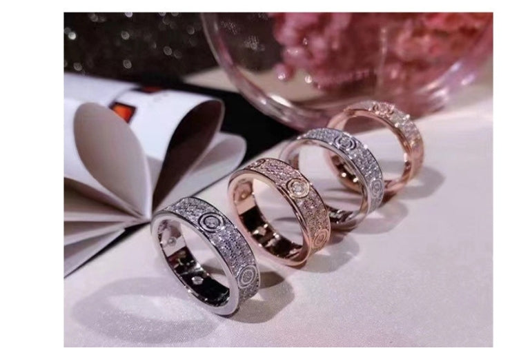 Fashion 925 Silver Diamond Moissanite Ring