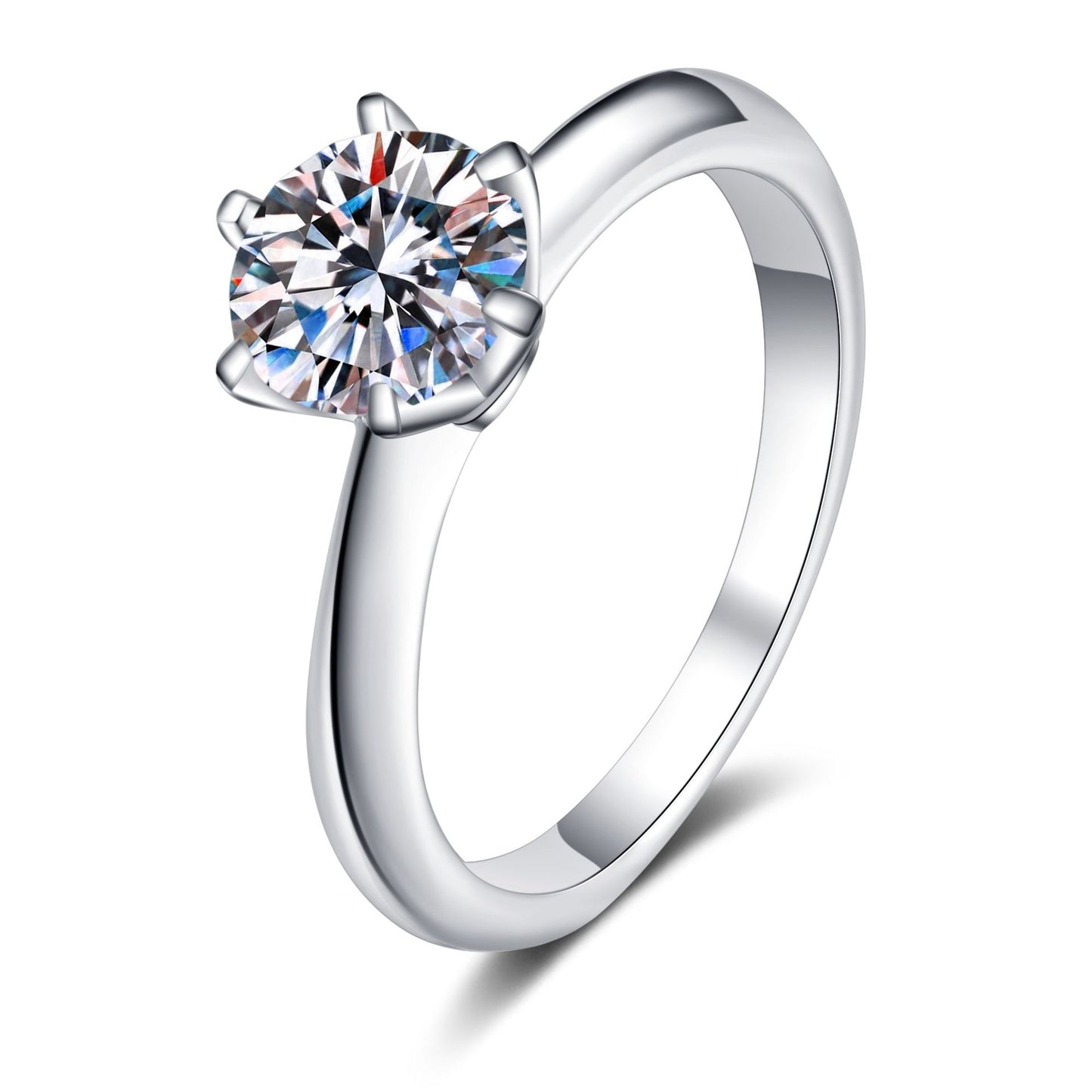 925 Silver Diamond Moissanite Ring