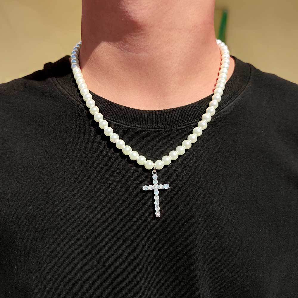 Pearl Cross Chain-6mm 8mm 10mm