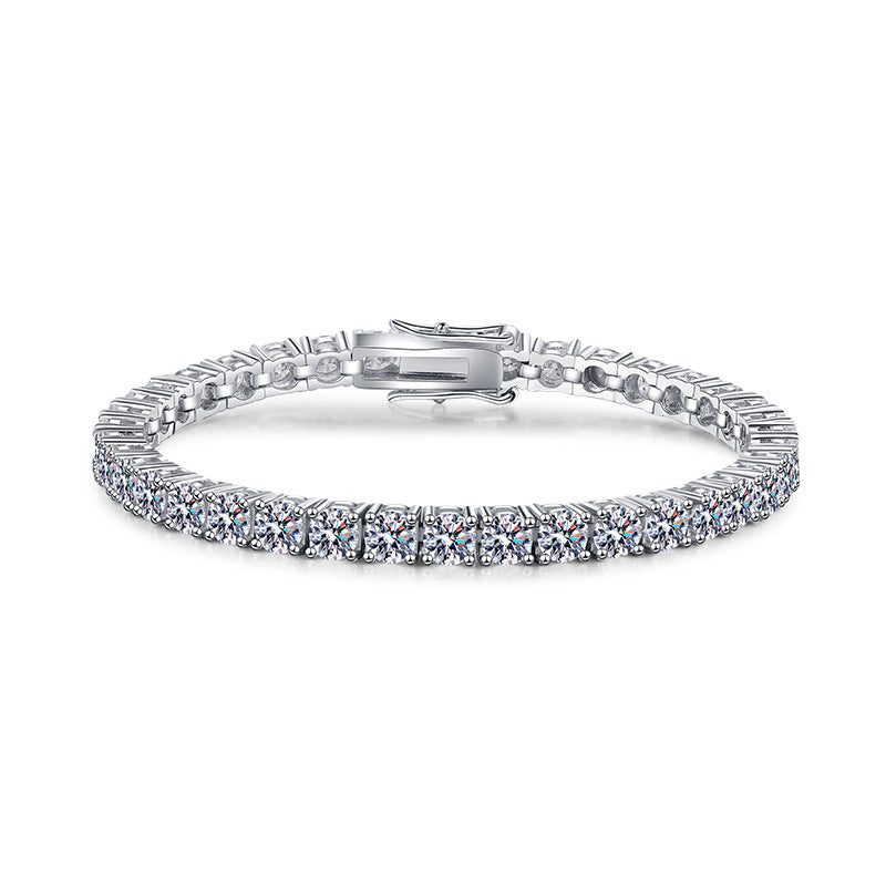 925 silver Moissanite Tennis chain and Bracelet