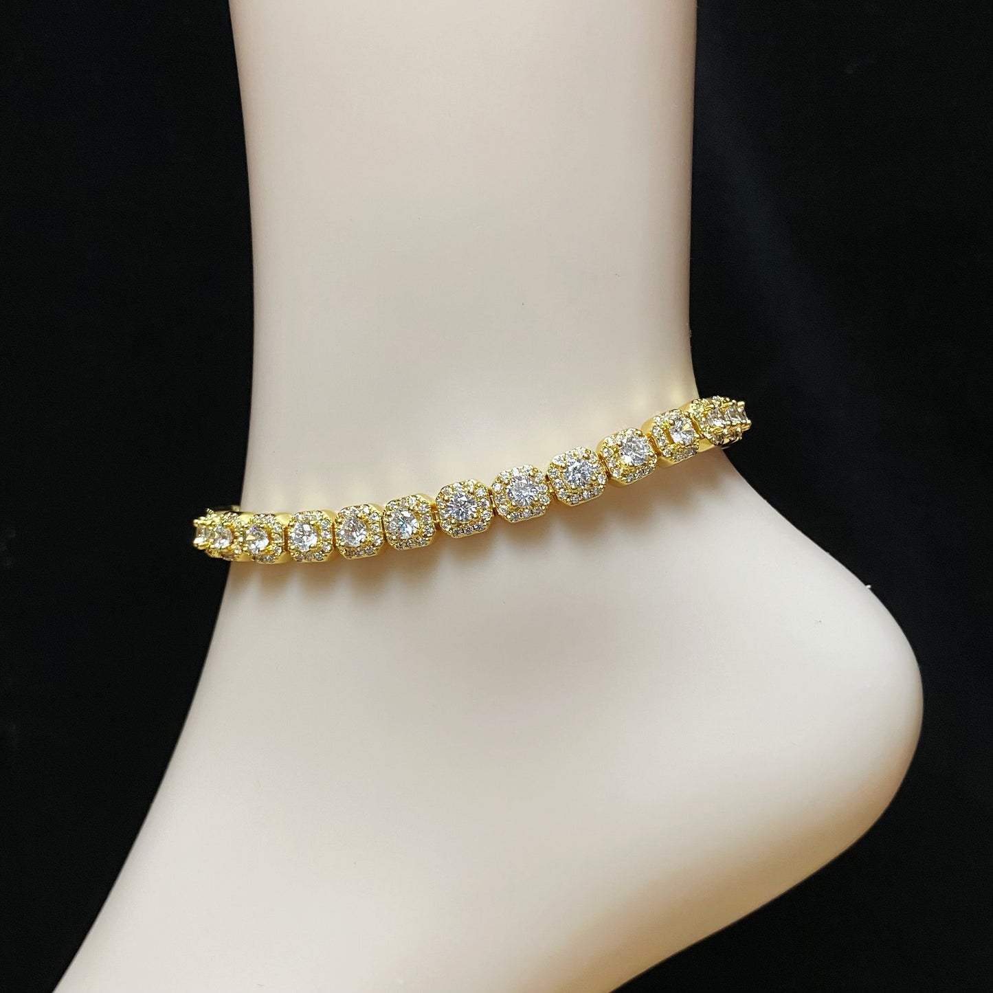 Clustered Tennis Anklets