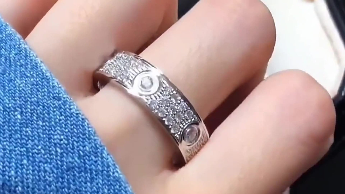 Fashion 925 Silver Diamond Moissanite Ring