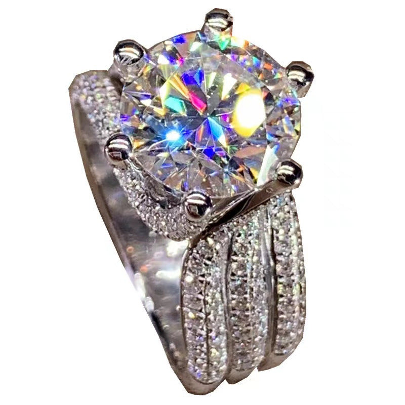 Moissanite Eternity Ring in 925 silver