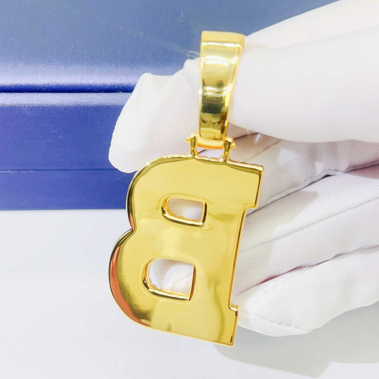 925 silver Moissanite letter A-Z Pendant