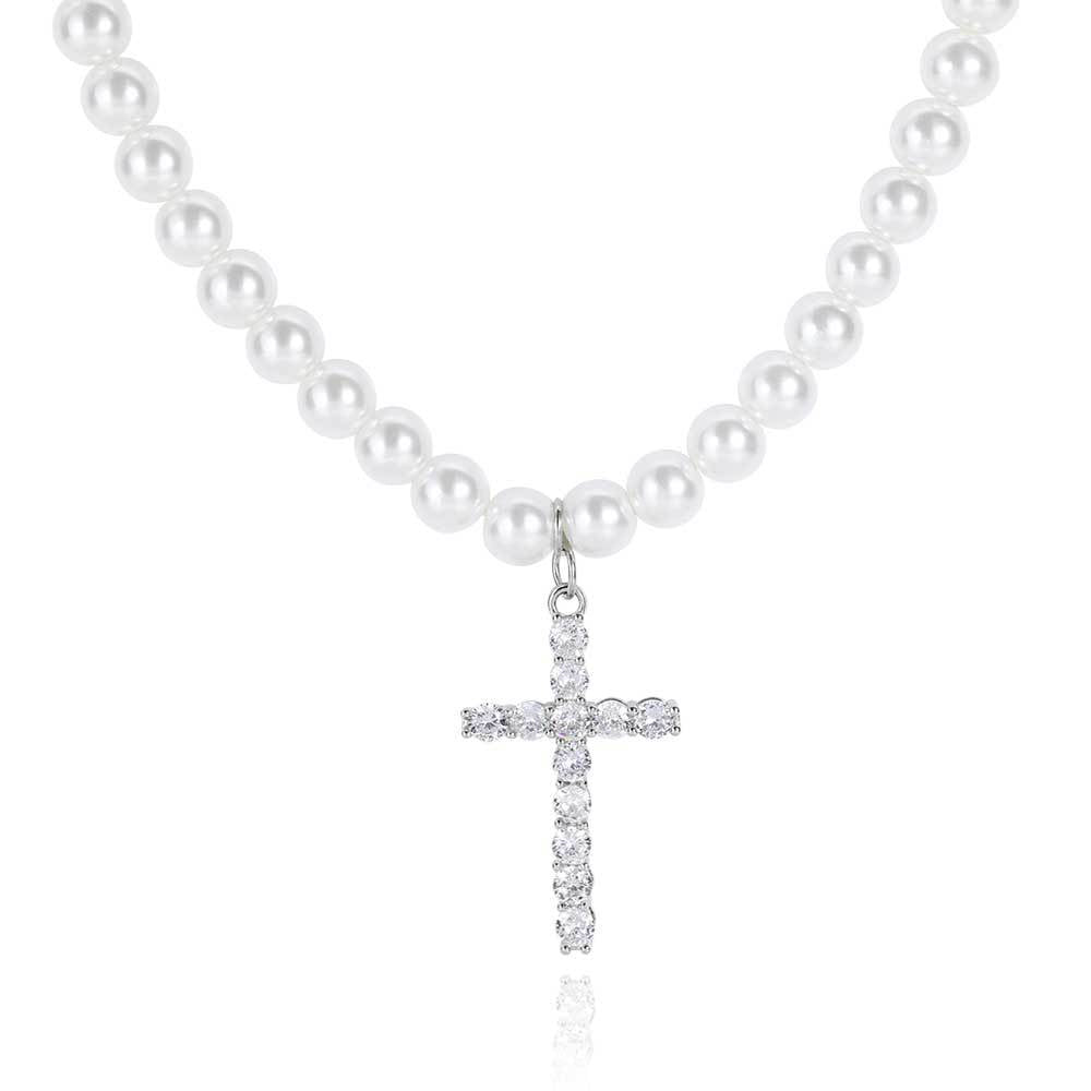 Pearl Cross Chain-6mm 8mm 10mm