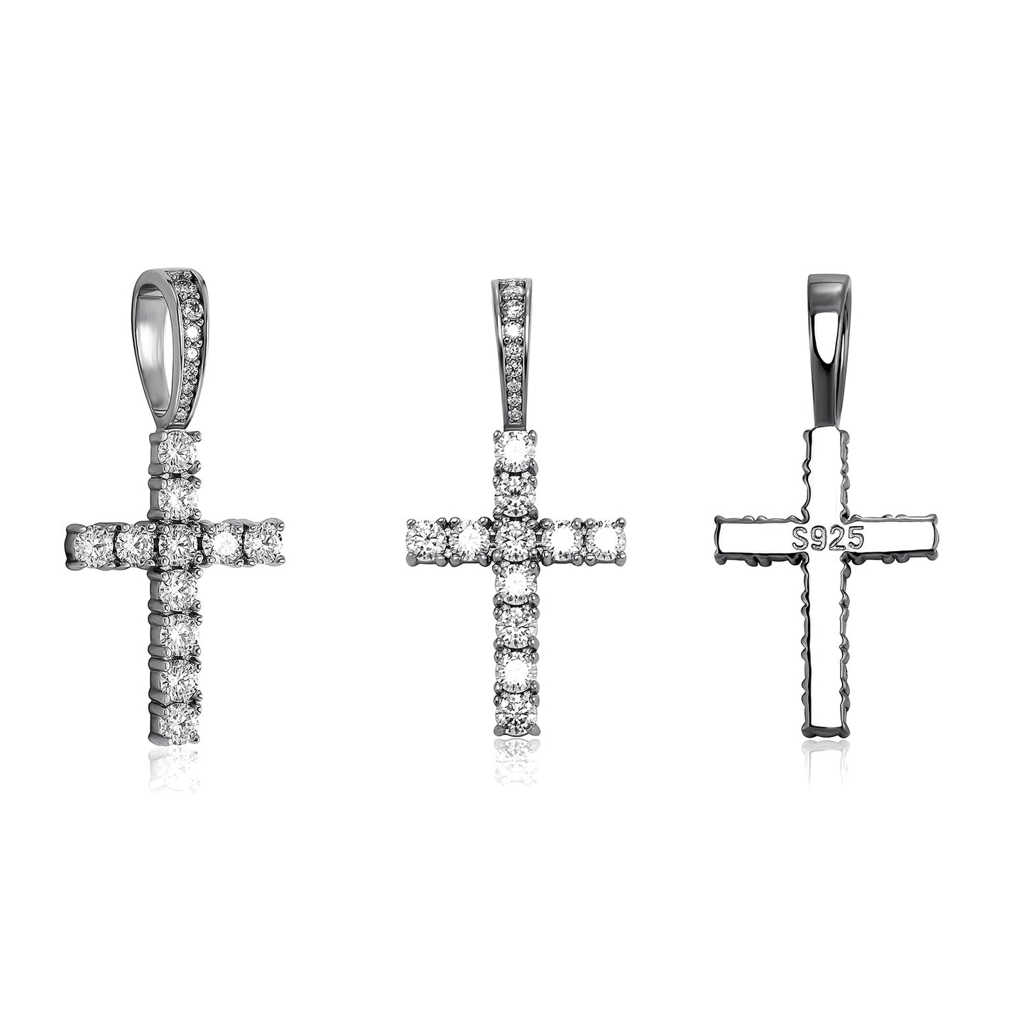 925 Silver Moissanite Cross pendant