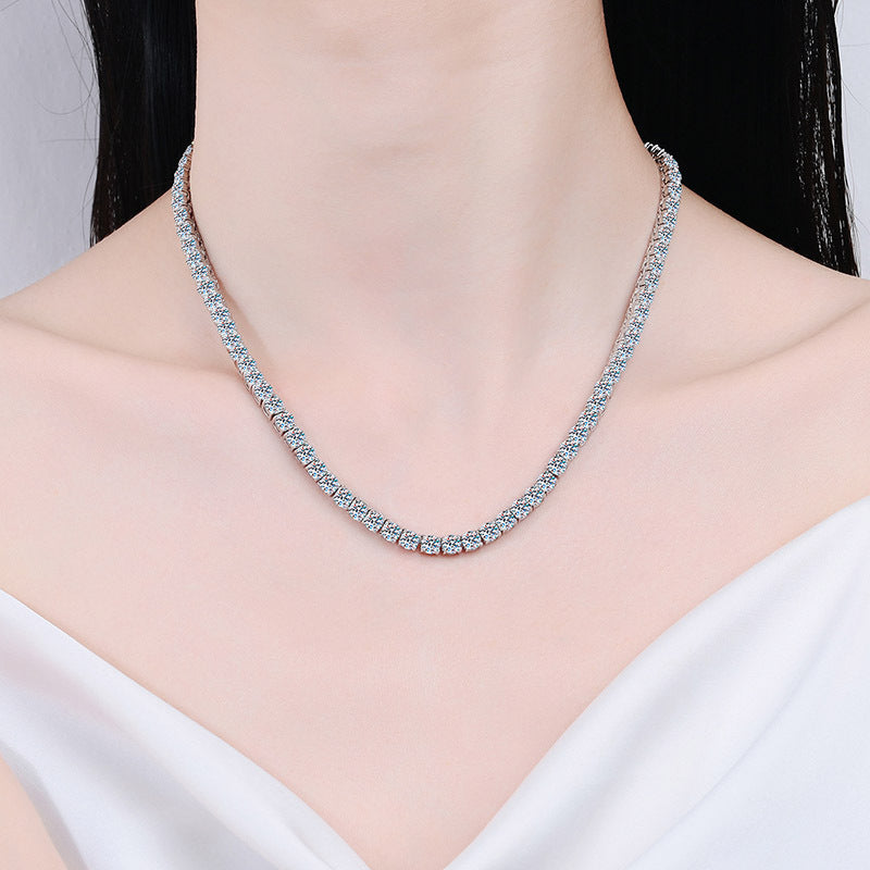 925 silver Moissanite Tennis chain and Bracelet