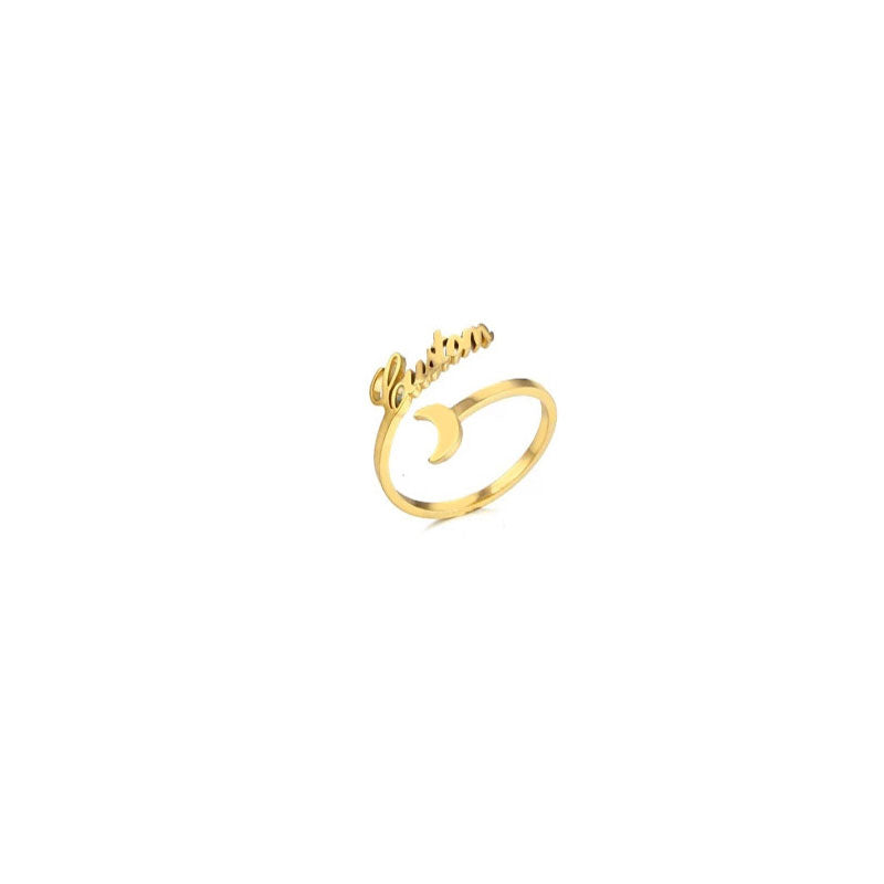 Personalized Name Ring for Women, Custom Promise Ring for Her Adjustable Couples Rings