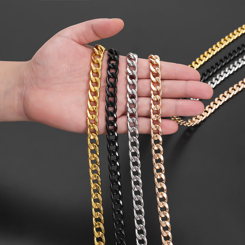 New stainless steel NK chain leather rope traction rope training for walking dogs and pet dogs