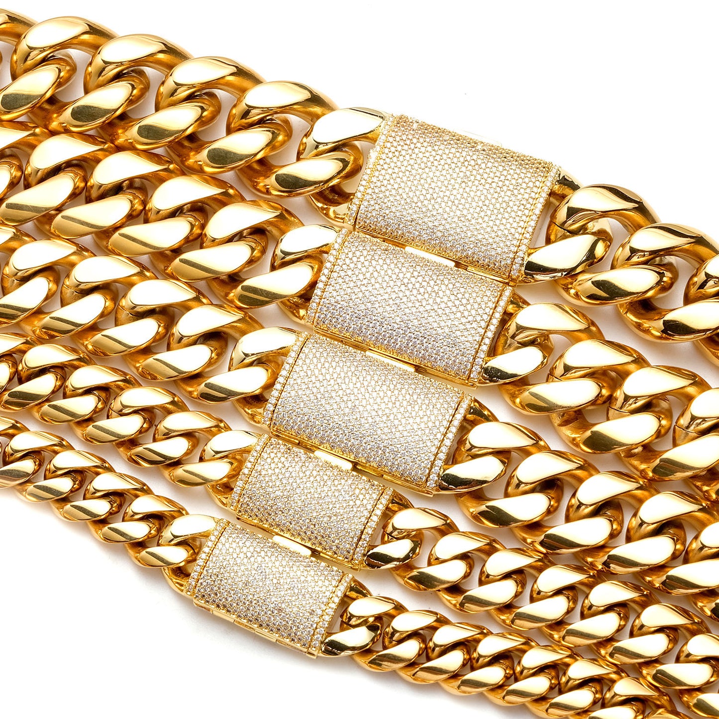 12mm 14mm 18mm 20mm 22mm Miami Cuban Chain 18K Gold