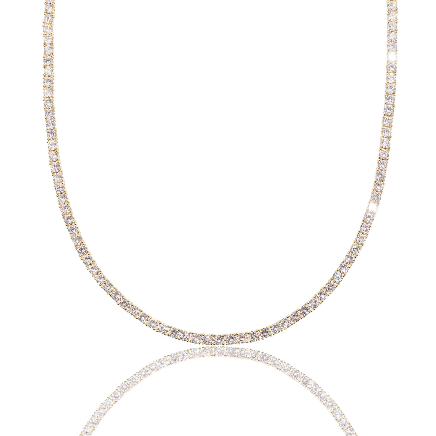 3mm Round Cut Diamond Tennis Chain