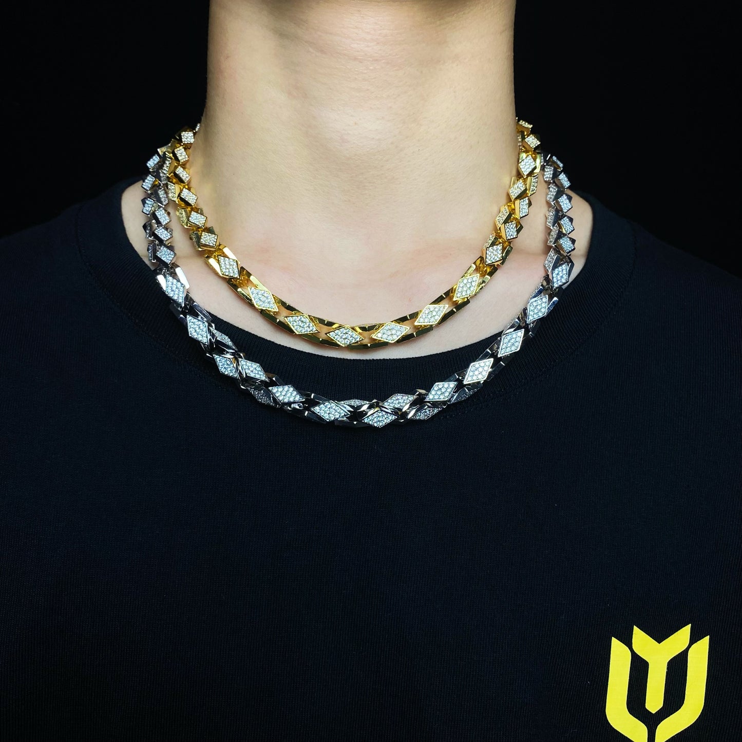 10mm Iced Triangle Chain