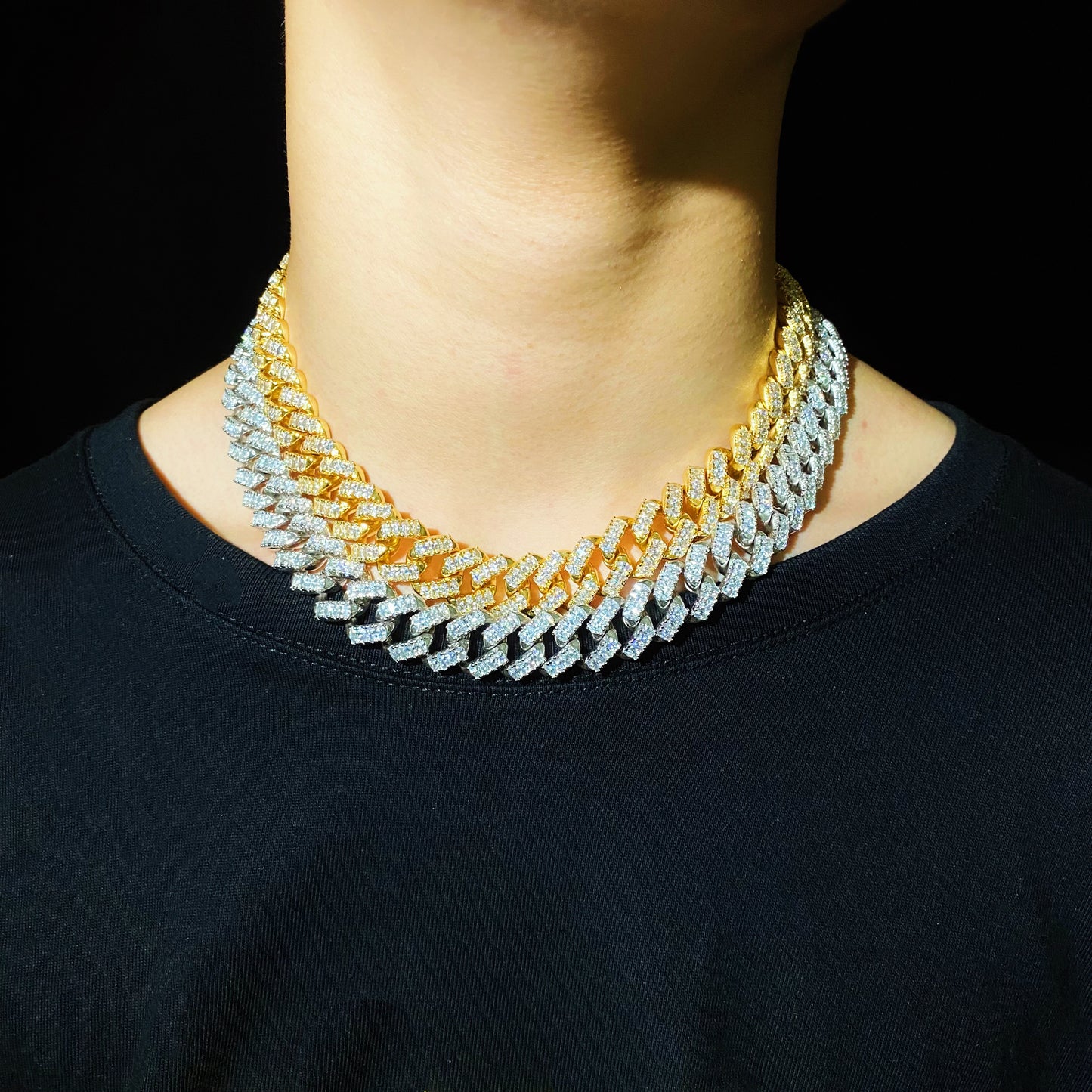 12mm Diamond Bandana Cuban chain