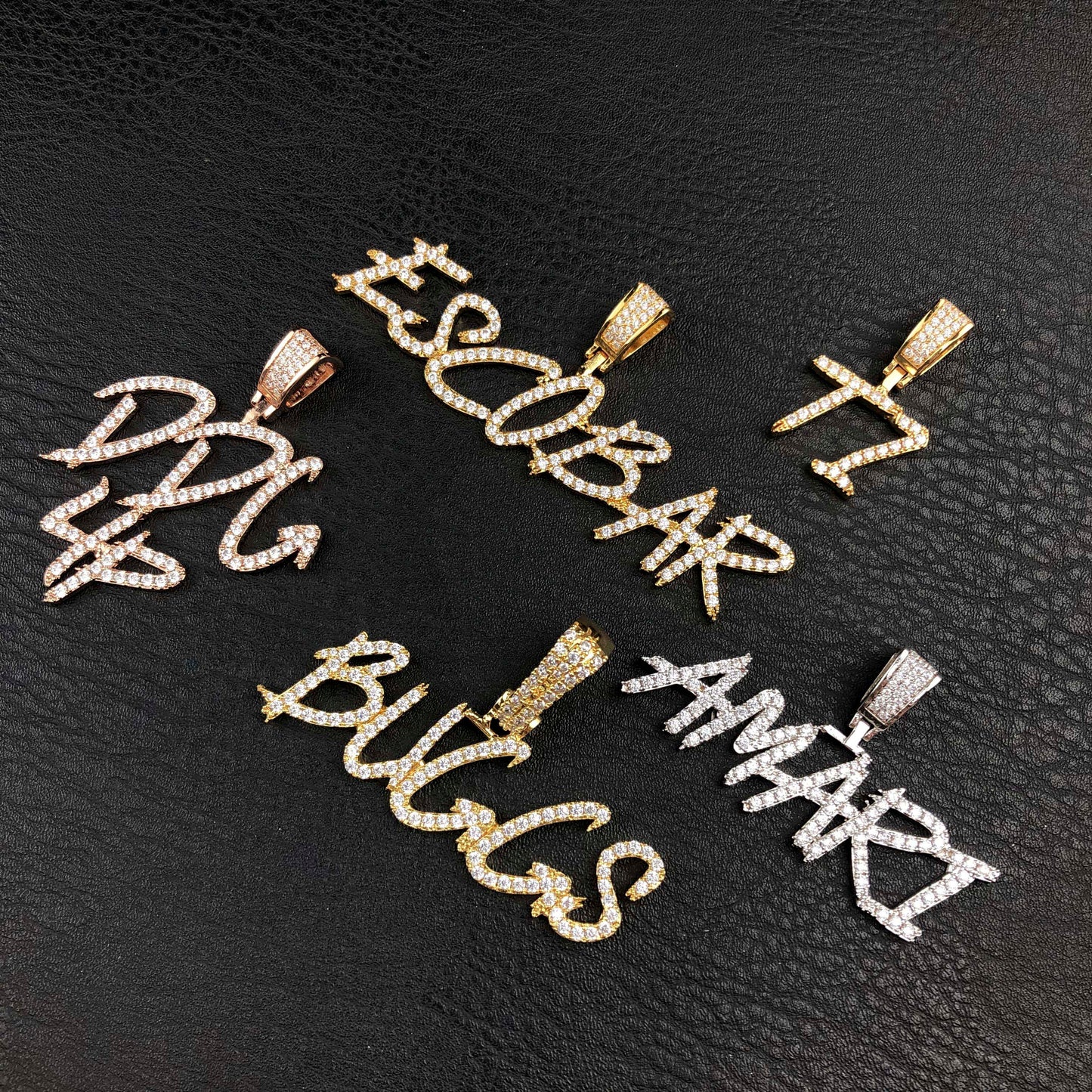 Brush Font Custom Letter Pendant