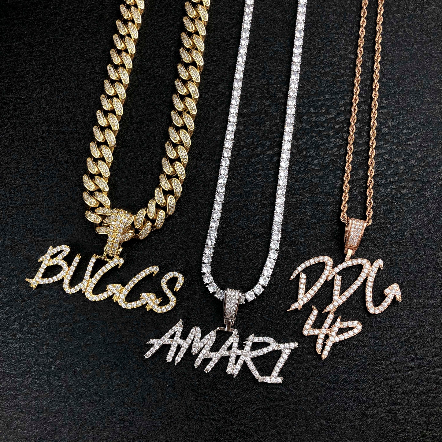 Brush Font Custom Letter Pendant