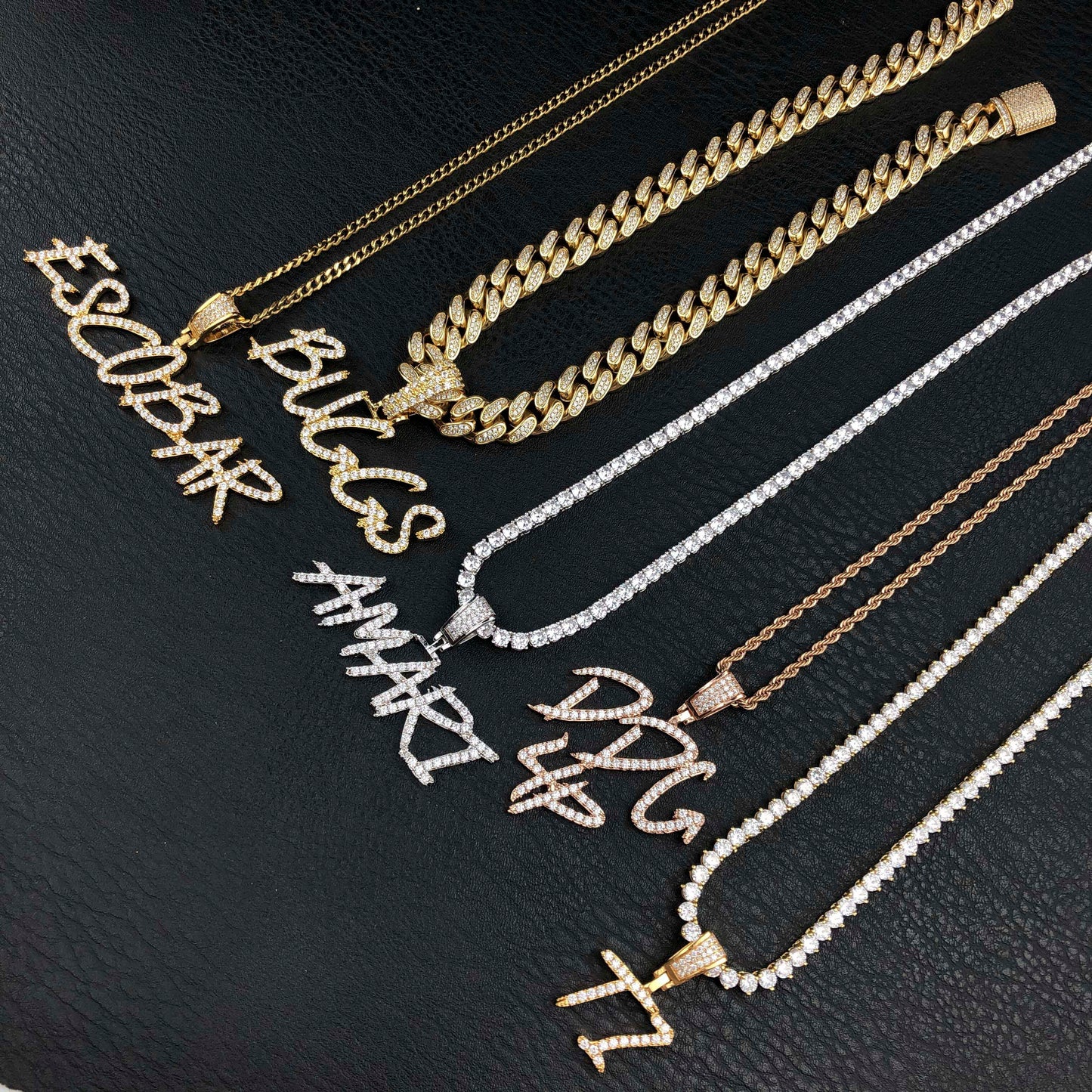 Brush Font Custom Letter Pendant